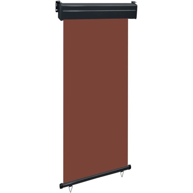 Parvekkeen sivumarkiisi 100x250 cm ruskea_1