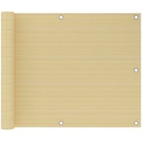 Parvekkeen suoja beige 75x400 cm hdpe