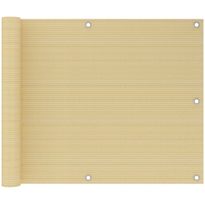Parvekkeen suoja beige 75x600 cm hdpe