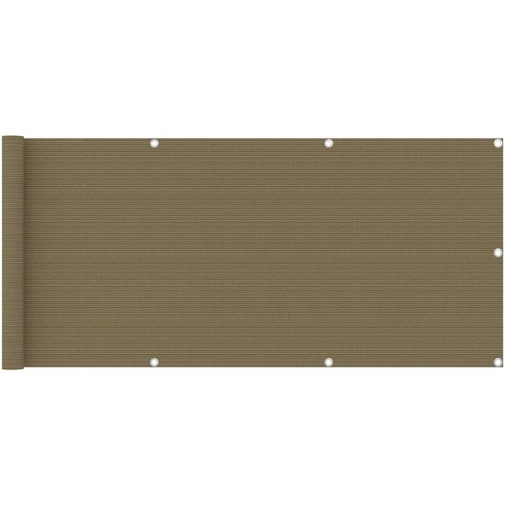 Parvekkeen suoja harmaanruskea 75x400 cm hdpe_1
