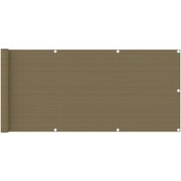 Parvekkeen suoja harmaanruskea 75x600 cm hdpe