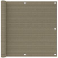 Parvekkeen suoja harmaanruskea 90x300 cm hdpe