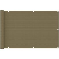 Parvekkeen suoja harmaanruskea 90x400 cm hdpe