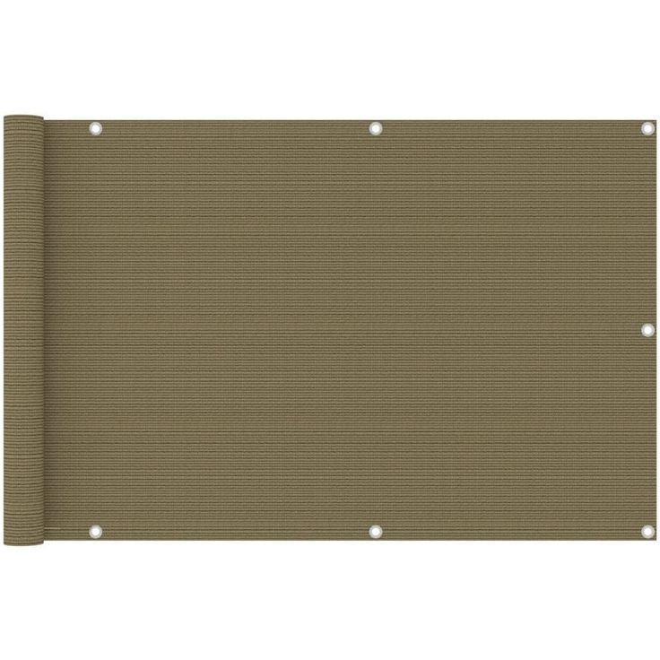 Parvekkeen suoja harmaanruskea 90x400 cm hdpe_1