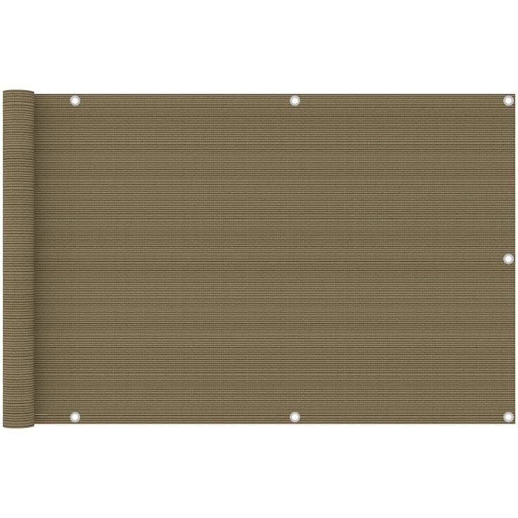 Parvekkeen suoja harmaanruskea 90x500 cm hdpe_1
