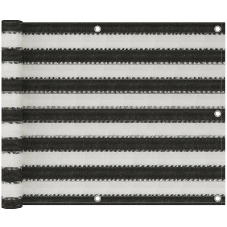 Parvekkeen suoja hdpe 75x300 cm antrasiitti ja valkoinen_1