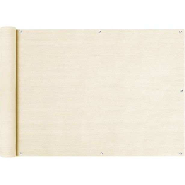 Parvekkeen suoja kerma 75x400 cm hdpe_1