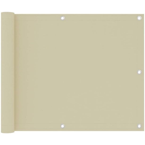 Parvekkeen suoja kerma 75x500 cm oxford kangas_1
