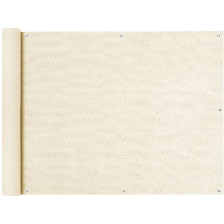 Parvekkeen suoja kerma 90x600 cm hdpe_1