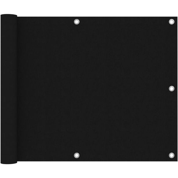 Parvekkeen suoja musta 75x500 cm oxford-kangas_1