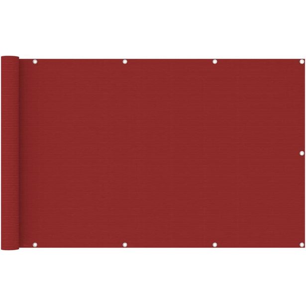 Parvekkeen suoja punainen 120x600 cm hdpe_1