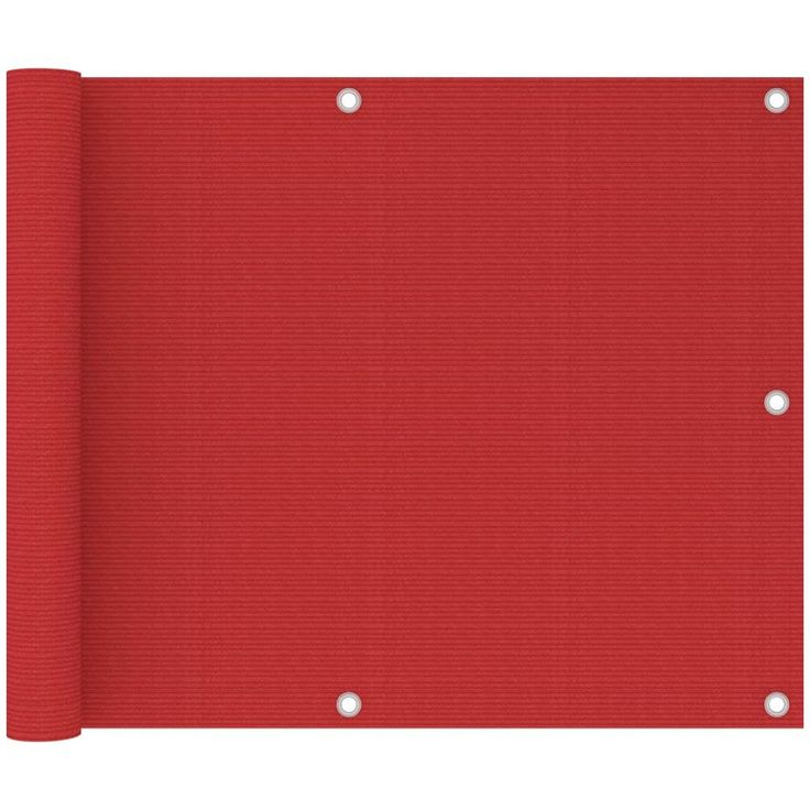 Parvekkeen suoja punainen 75x500 cm hdpe_1