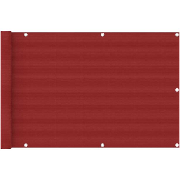 Parvekkeen suoja punainen 90x400 cm hdpe_1