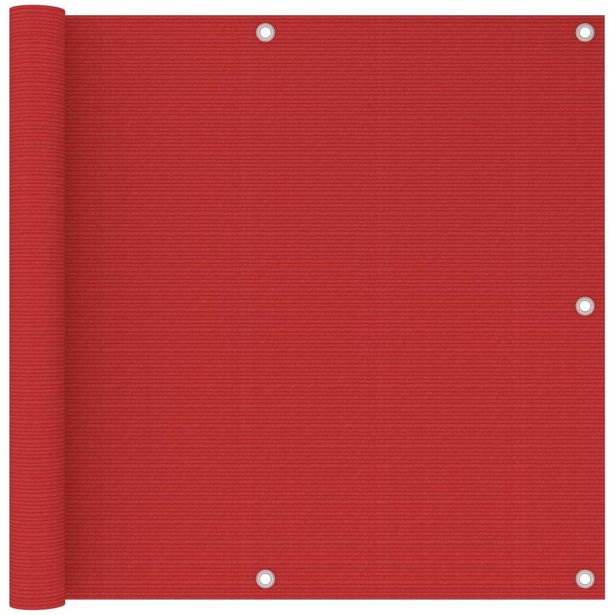 Parvekkeen suoja punainen 90x500 cm hdpe_1