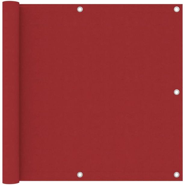 Parvekkeen suoja punainen 90x500 cm oxford-kangas_1