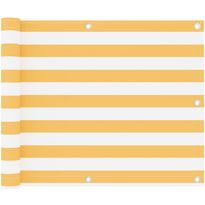 Parvekkeen suoja valkoinen ja keltainen 75x400 cm oxford