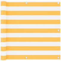 Parvekkeen suoja valkoinen ja keltainen 90x500 cm oxford