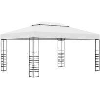 Paviljonki jauhemaalattu teräs 4x3x2,7 m antrasiitti