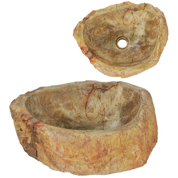 Pesuallas fossiilinen kivi 45x35x15 cm kerma