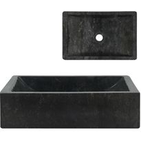 Pesuallas marmori 45x30x12 cm musta