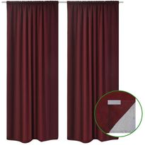 Pimennysverhot 2 kpl kaksi kerrosta 140x175cm viininpunainen