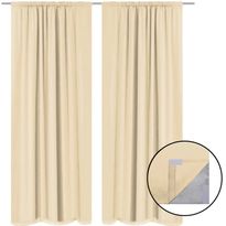 Pimennysverhot 2 kpl kaksi kerrosta 140x245 cm beige