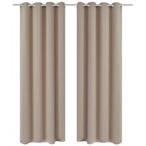 Pimennysverhot purjerenkailla 2 kpl 135x175 cm kerma