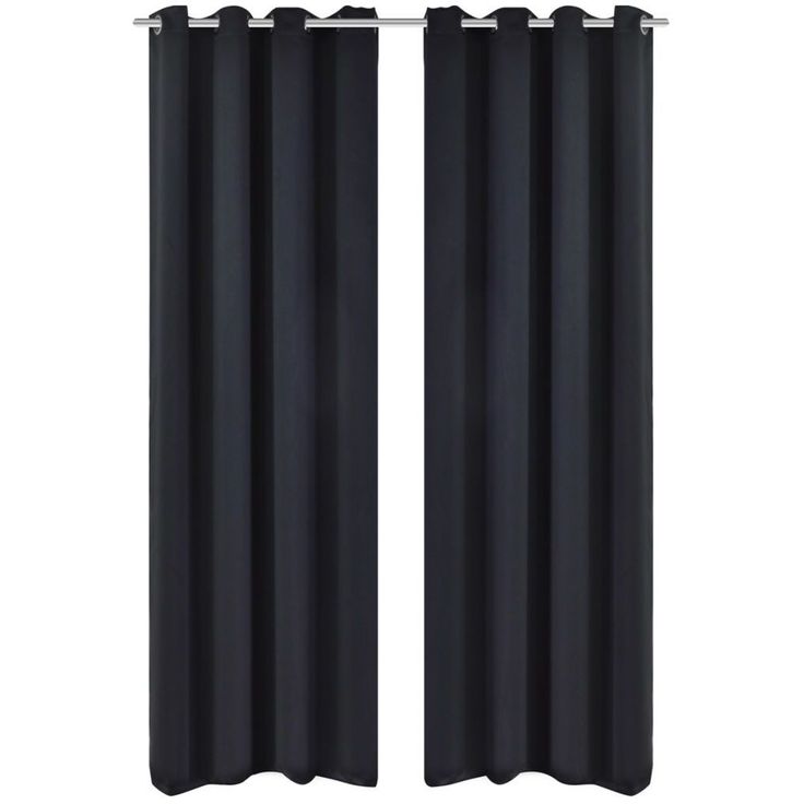 Pimennysverhot purjerenkailla 2 kpl 135x175 cm musta_1