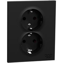 Pistorasia ELKO Plus 2-osainen, 2-vaiheinen/16A/440V/IP21 UPR, musta, OceanPlastic