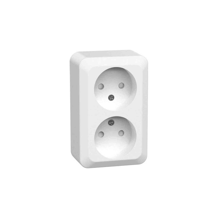 Pistorasia Gelia Connect 2 Home 2 osainen 16A maadoittamaton pinta asennus valkoinen