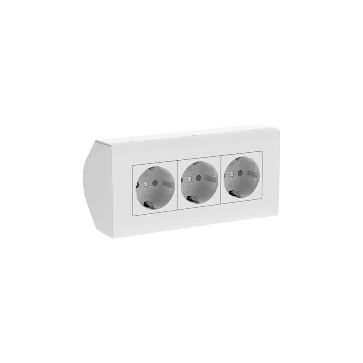Pistorasia Gelia Connect 2 Home 3 osainen 16A maadoitettu kulma asennus valkoinen