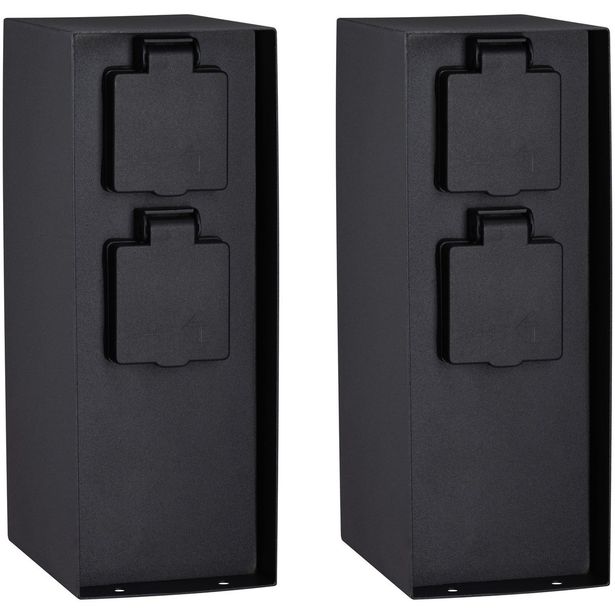 Pistorasiatolppa Paulmann Rio 2 pistorasiaa 85x120x230mm IP44 antrasiitti