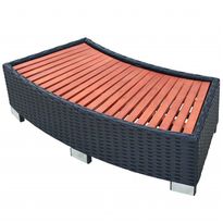 Porealtaan porras polyrottinki 92x45x25 cm musta