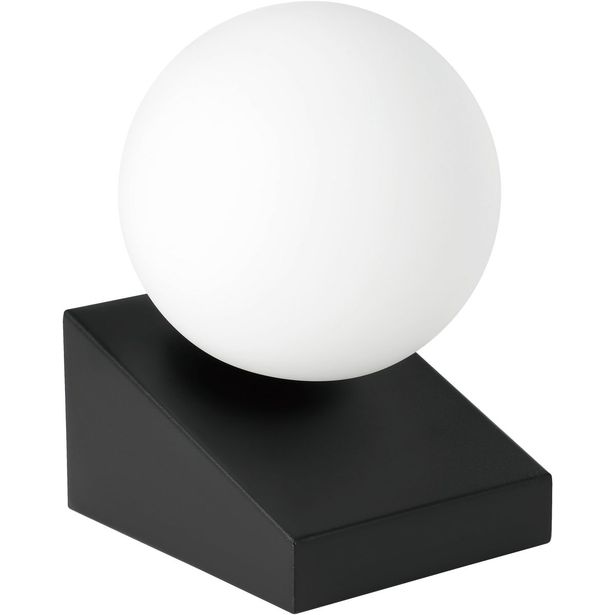 Pöytävalaisin Eglo Bilbana 40W 14 5x13 5x19 5cm musta valkoinen