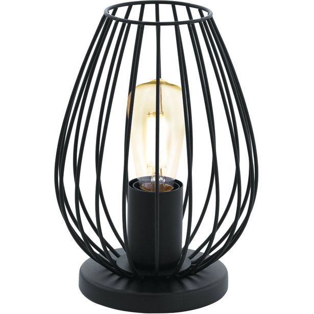 Pöytävalaisin Eglo Newtown Ø16cm E27 musta