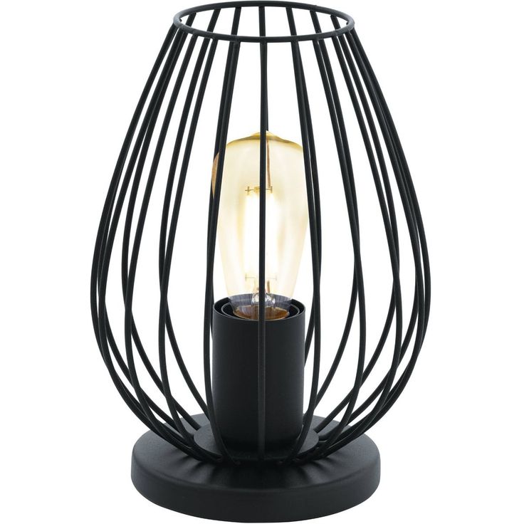 Pöytävalaisin Eglo Newtown Ø16cm E27 musta
