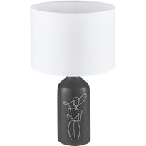 Pöytävalaisin Eglo Vinoza, 40W, 30x53,5cm, musta/valkoinen