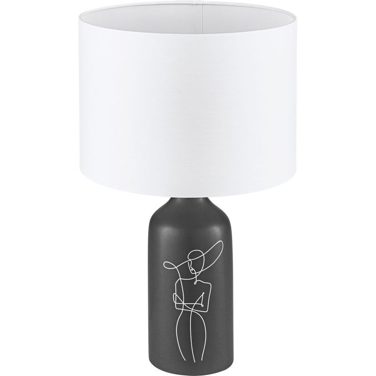 Pöytävalaisin Eglo Vinoza, 40W, 30x53,5cm, musta/valkoinen