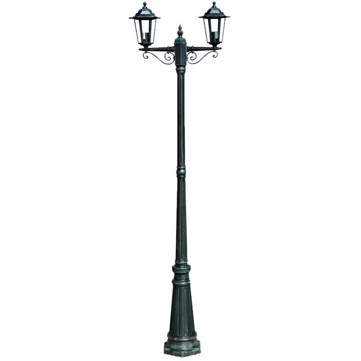 Preston puutarhan valotolppa 2-lyhtyä korkeus 215 cm_1
