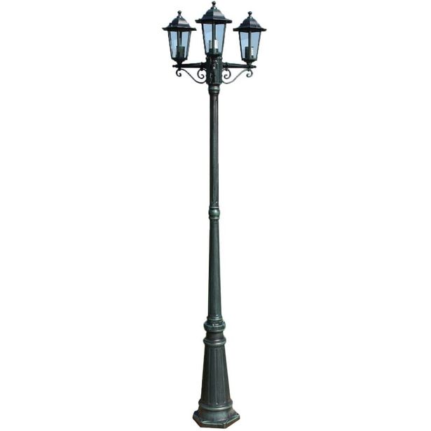 Preston puutarhan valotolppa 3-lyhtyä korkeus 215 cm_1