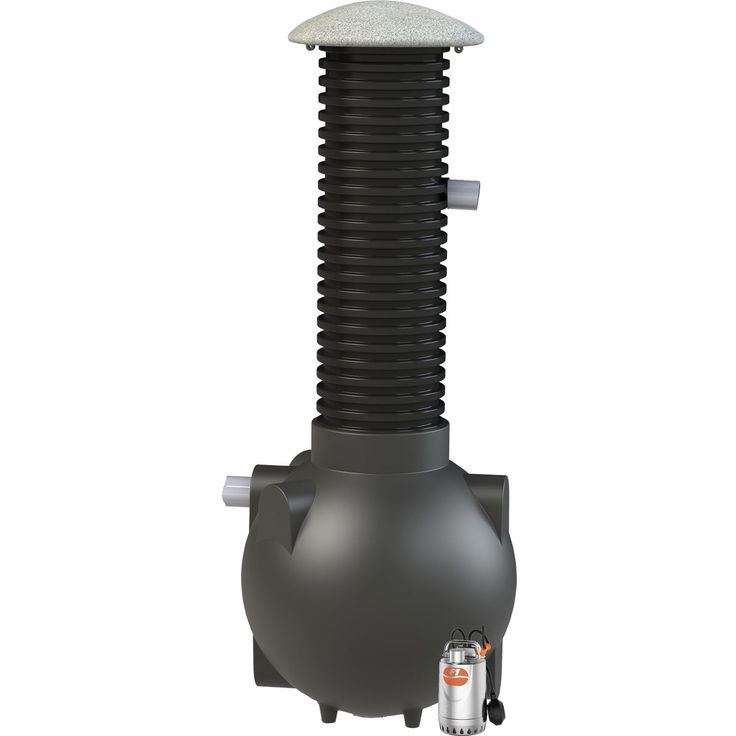 Pumppukaivo jätevedelle IISI D1000-110mm 350L, läpituulettava, ilman takaiskvent.