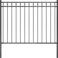 Puutarha-aita teräs 1,7x1,2 m musta