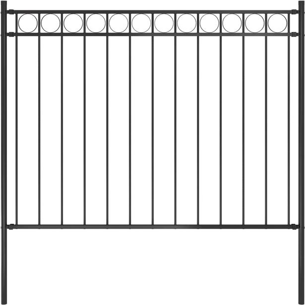 Puutarha aita teräs 1 7x1 2 m musta