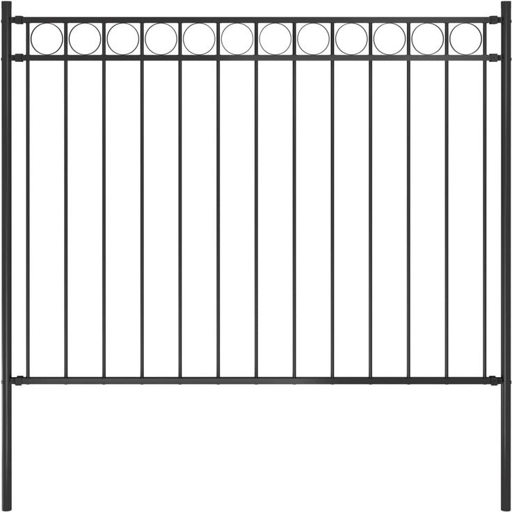 Puutarha aita teräs 1 7x1 2 m musta