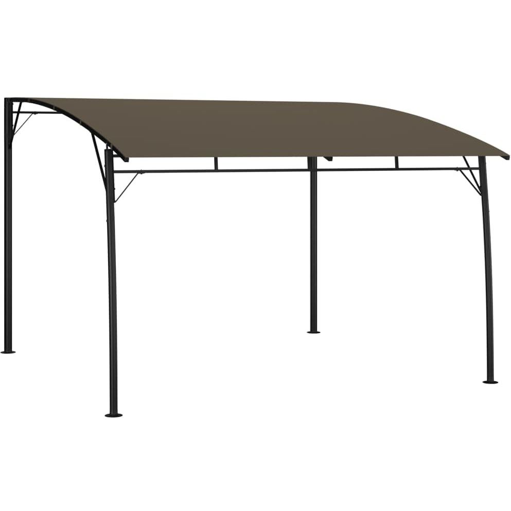 Puutarhan aurinkokatos 3x3x2,25 m harmaanruskea