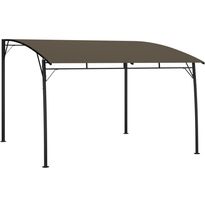 Puutarhan aurinkokatos 3x3x2,25 m harmaanruskea