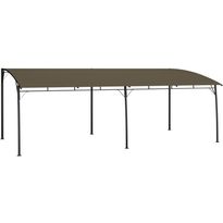 Puutarhan aurinkokatos 6x3x2,25 m harmaanruskea