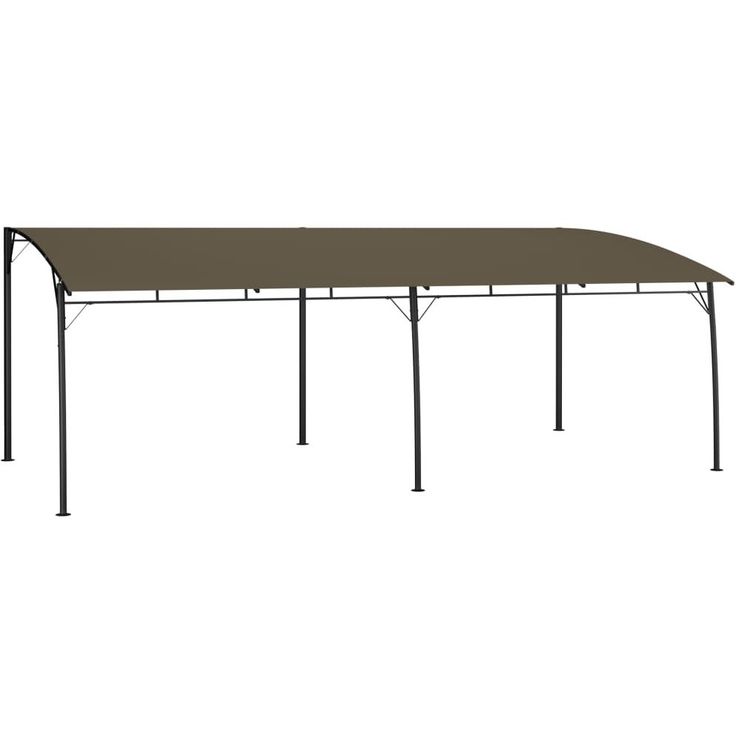 Puutarhan aurinkokatos 6x3x2,25 m harmaanruskea_1