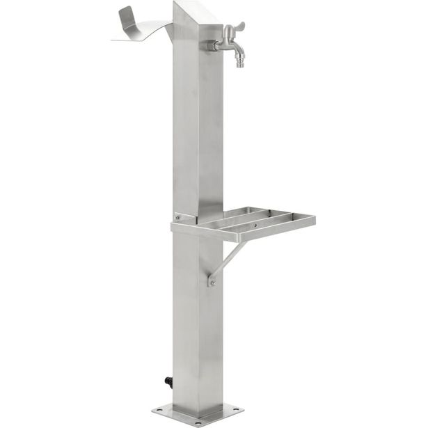 Puutarhan hanapylväs neliskulmainen ruostumaton teräs 95cm_1