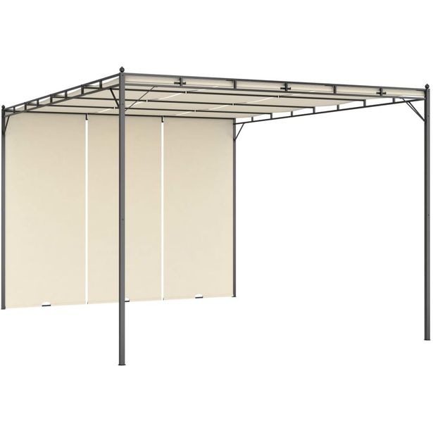 Puutarhan huvimaja sivuverholla 4x3x2,25 cm kerma_1
